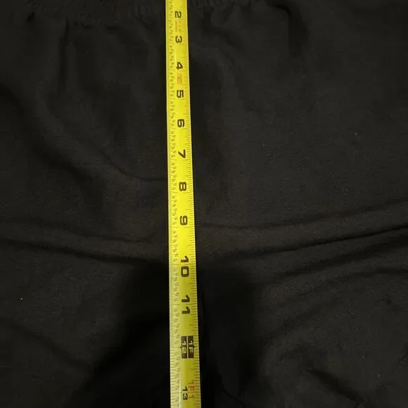 HM Black Linen Blend Shorts Size XL Womens Short W Pockets Stretch Waist - Picture 7 of 9